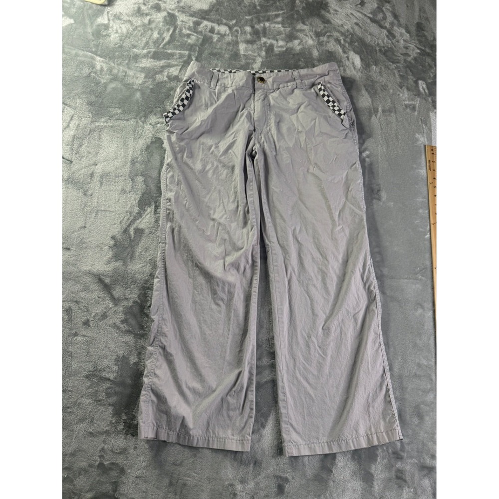 Rowdy Dragon Embroidery Men's Pants Size 38 Gray